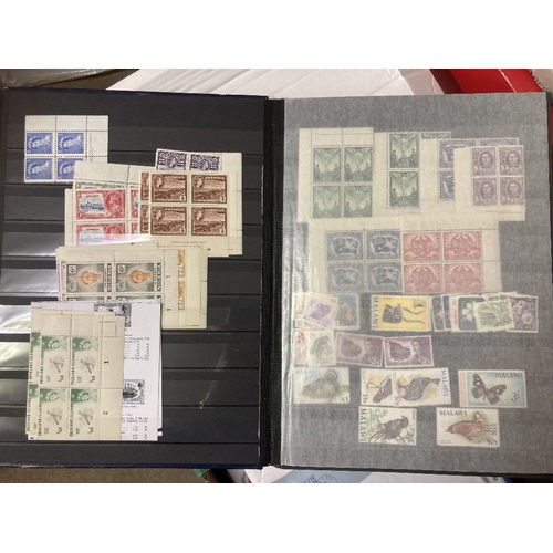 2 - Mixed box of nine stockbooks, mainly mint stamps from Cook Islands, New Zealand, Tristan, Cayman, Ca... 