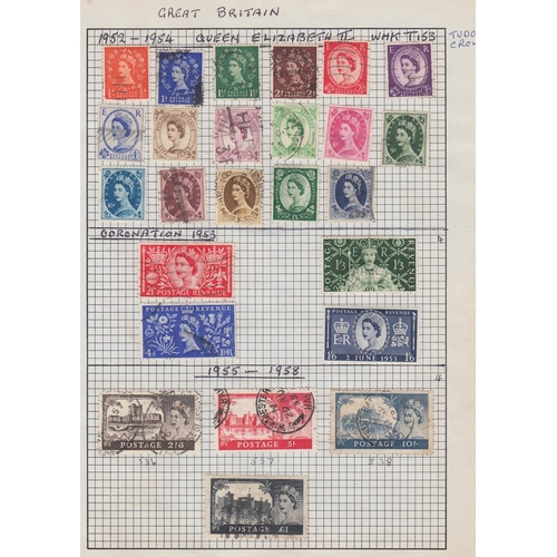 71 - Great Britain Stamps: Small album 1840 to 1979, starting with Penny Black, various line engraved iss... 