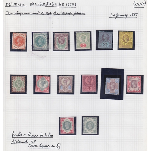 75 - Stamps Great Britain Mint Collection 1887 - 1979, mounted mint up to GVI mainly unmounted there afte... 