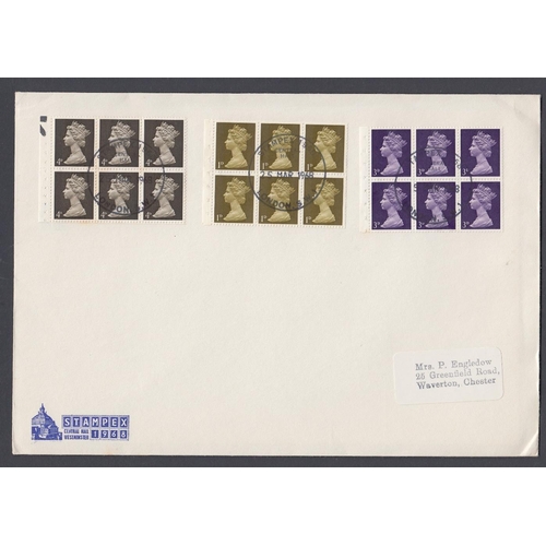 Stamps First Day Cover. 1968 Stampex Booklet 1d 3d And 4d Panes On ...