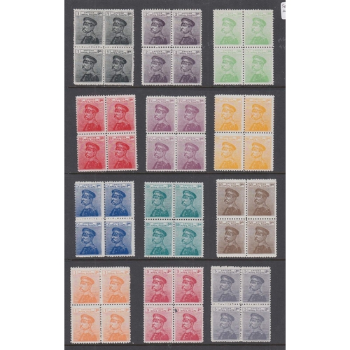 319 - Stamps Serbia : 1911 unmounted mint set in blocks of four SG 146-157