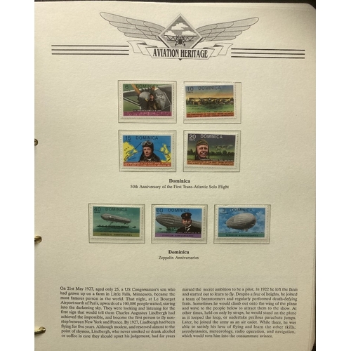 4 - Aviation Stamps , three albums of stamps and covers including a few signed