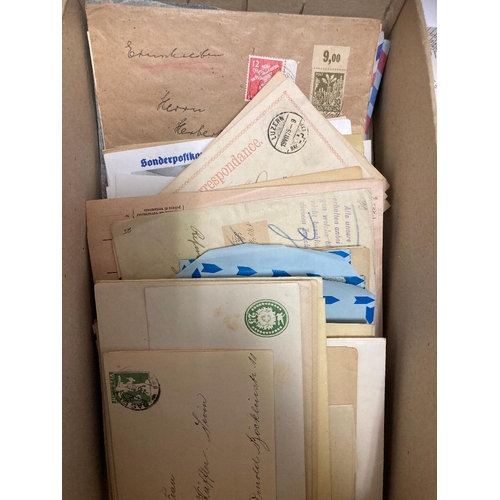 31 - Box of German and Swiss covers postcards and airmails etc