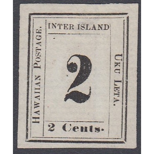 316A - STAMPS HAWAII : 2c Black on laid paper, un-used , variety IN raised SG 26 (being sold on behalf of T... 