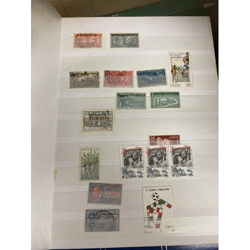 12 - World stamp collection in various albums and stockbooks with plenty to sort through, Notable countri... 