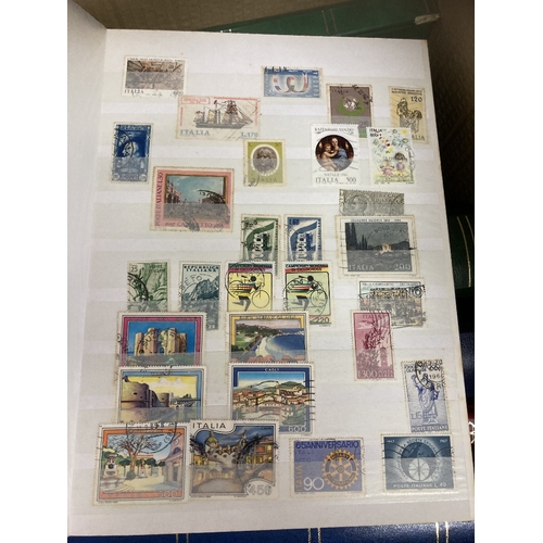 12 - World stamp collection in various albums and stockbooks with plenty to sort through, Notable countri... 