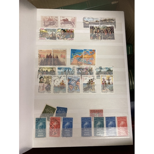 12 - World stamp collection in various albums and stockbooks with plenty to sort through, Notable countri... 