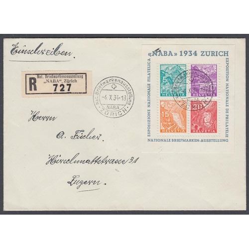 630 - STAMPS SWITZERLAND A fine collection of used miniature sheets, mostly on covers including FDCs, rang... 