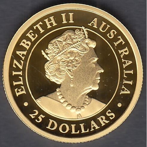 49 - Coins : 2022 1/4 oz GOLD Proof coin from Australia boxed with cert