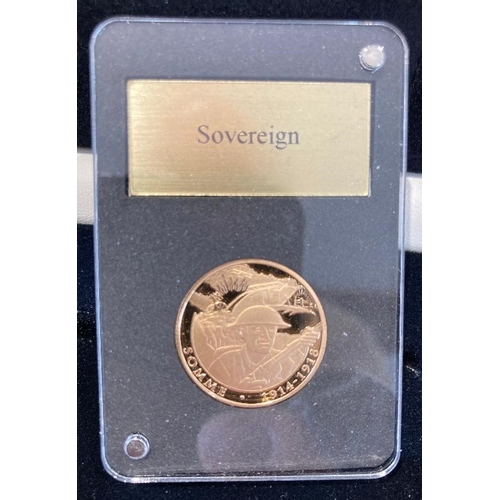 30 - Coins : 2018 Gold Proof Sovereign 100 years Remembrance slabbed and in display case with cert