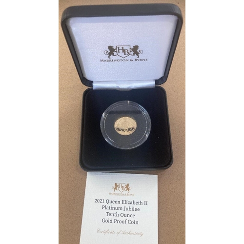 51 - Coins : 2021 Solomons $10 22ct Gold Proof 3.11g