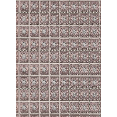 130 - STAMPS : Commonwealth in mint sheets and part sheets GV and GVI