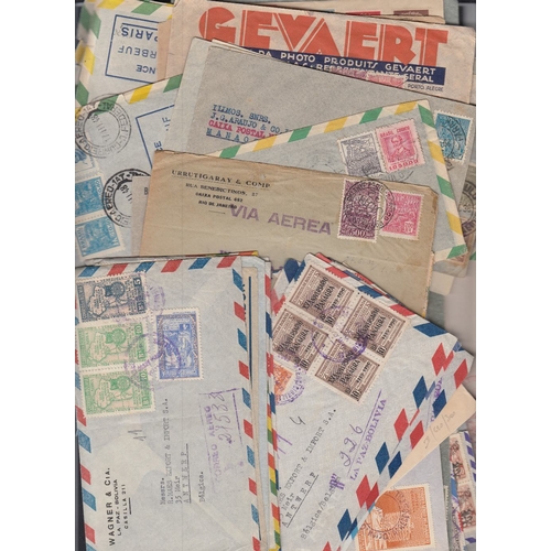 170 - STAMPS POSTAL HISTORY : WORLD, approx 120 mostly commercial covers incl airmail, registered items et... 