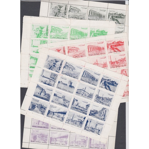 194 - STAMPS : POSTAL HISTORY : Italian promotional labels issued for the 1933 Graf Zeppelin Italian fligh... 