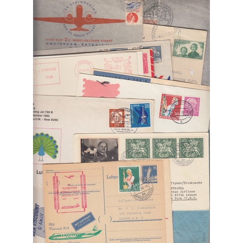 200 - STAMPS : AIRMAIL : WORLD, 30+ flown covers with German, Italian, GB, Greek, South Africa etc. A usef... 