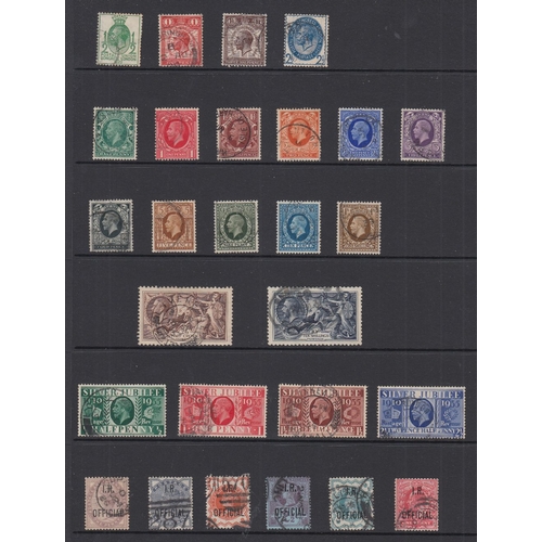 235 - STAMPS : GREAT BRITAIN : Used collection on stock pages 1840 - 1935, including Penny Black full four... 