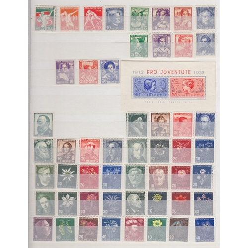 632 - STAMPS SWITZERLAND Mint & used collection in an album & stockbook with many useful issues incl. Air ... 