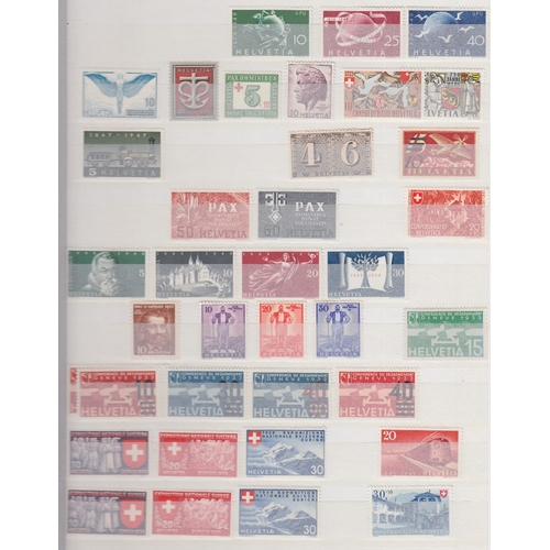 632 - STAMPS SWITZERLAND Mint & used collection in an album & stockbook with many useful issues incl. Air ... 