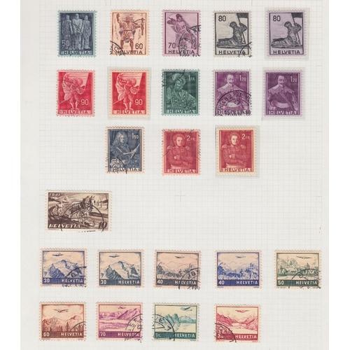 632 - STAMPS SWITZERLAND Mint & used collection in an album & stockbook with many useful issues incl. Air ... 