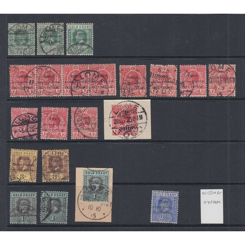 636 - STAMPS TOGO 1915-20 mint & used GV overprinted issues on three stock pages with values to 5/-. A dup... 