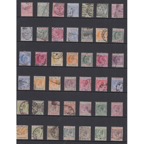 74 - STAMPS : Used Commonwealth QV to GV, Cyprus, Gibraltar and Malta values to 10/-