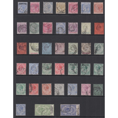 74 - STAMPS : Used Commonwealth QV to GV, Cyprus, Gibraltar and Malta values to 10/-