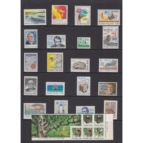 78 - STAMPS : Scandinavia mint selection on stock pages, Denmark, Finland, Iceland, mostly unmounted mint