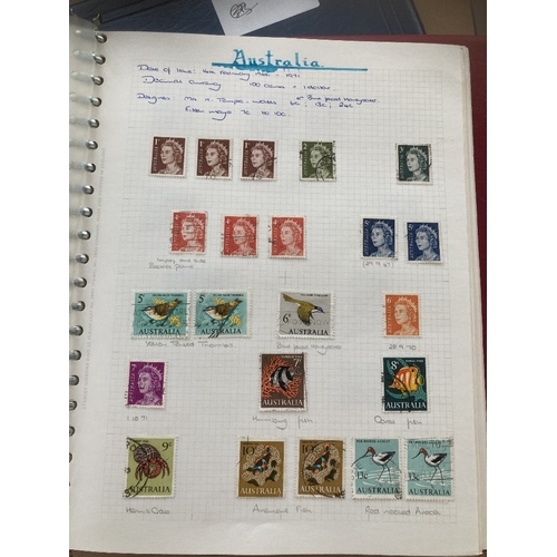 141 - STAMPS : Australia and New Zealand  mint and used collections GVI to QEII (two albums)