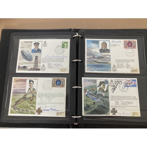 222 - STAMPS : POSTAL HISTORY : RAF Historic Aviators special signed covers in a special album. Signed cov... 