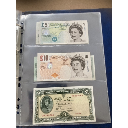 56 - Banknotes : Album of Great Britain banknotes, various values to £10, good value lot