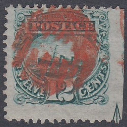 640 - STAMPS USA 1869 2c Green good used SG 119 Cat £180