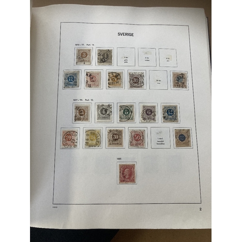 628 - STAMPS SWEDEN 1855-2008 collection in two Davo printed albums with used issues, except the two 1924 ... 