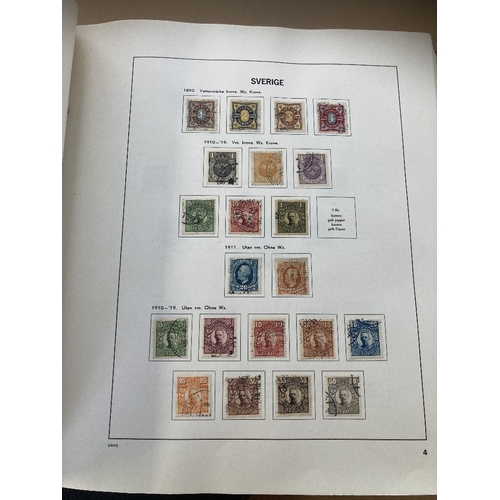 628 - STAMPS SWEDEN 1855-2008 collection in two Davo printed albums with used issues, except the two 1924 ... 