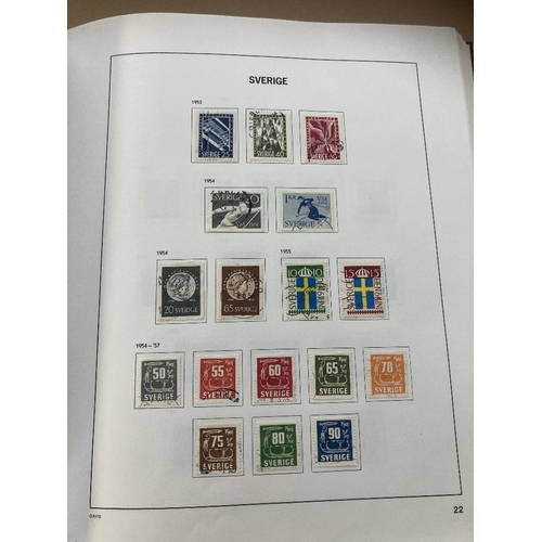 628 - STAMPS SWEDEN 1855-2008 collection in two Davo printed albums with used issues, except the two 1924 ... 