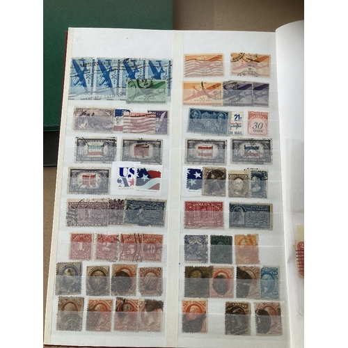 639 - STAMPS USA Three stockbooks of USA mint and used, including some early local despatch stamps etc, ea... 