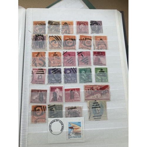 639 - STAMPS USA Three stockbooks of USA mint and used, including some early local despatch stamps etc, ea... 