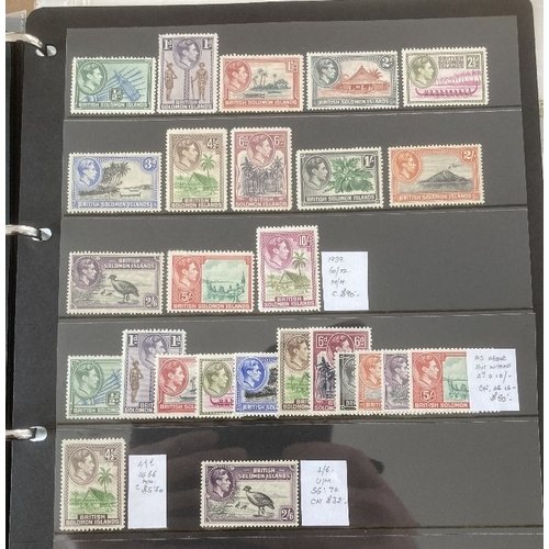 73 - STAMPS : BRITISH COMMONWEALTH, stock page album with mint & used, including Australia 1932 used 5/- ... 