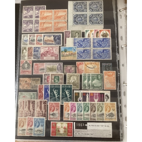 73 - STAMPS : BRITISH COMMONWEALTH, stock page album with mint & used, including Australia 1932 used 5/- ... 