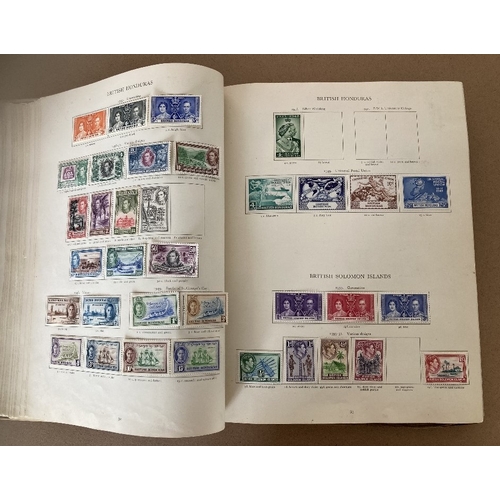 75 - STAMPS : BRITISH COMMONWEALTH, George VI Crown album with a mixture of mint and used issues. Some co... 