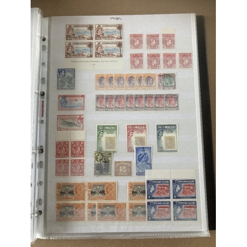 90 - STAMPS : BRITISH COMMONWEALTH, binder 100s with mint & used QV to QEII. Many useful items with U/M 1... 