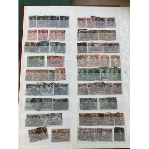 639 - STAMPS USA Three stockbooks of USA mint and used, including some early local despatch stamps etc, ea... 