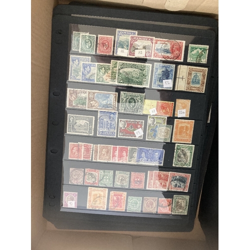 60 - STAMPS : BRITISH COMMONWEALTH, box with mint, used & covers. Stockpages & album pages etc with many ... 