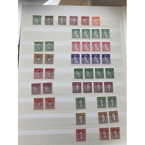 68 - STAMPS : BRITISH COMMONWEALTH, box with stockbooks, album pages etc. Useful Ireland with GB overprin... 