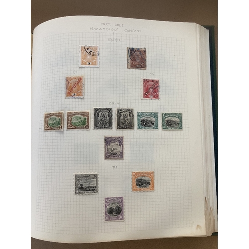 93 - STAMPS : WORLD, box with seven SG Devon stamp albums, each with a wide range of issues from classics... 