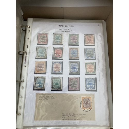 97 - STAMPS : BRITISH COMMONWEALTH, box with a couple of binders & a stockbook with duplication in blocks... 