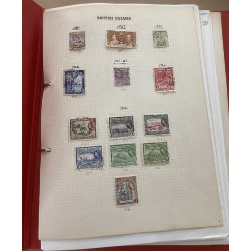 125 - STAMPS : BRITISH COMMONWEALTH, box with three binders of mint & used issues mostly QEII with some us... 