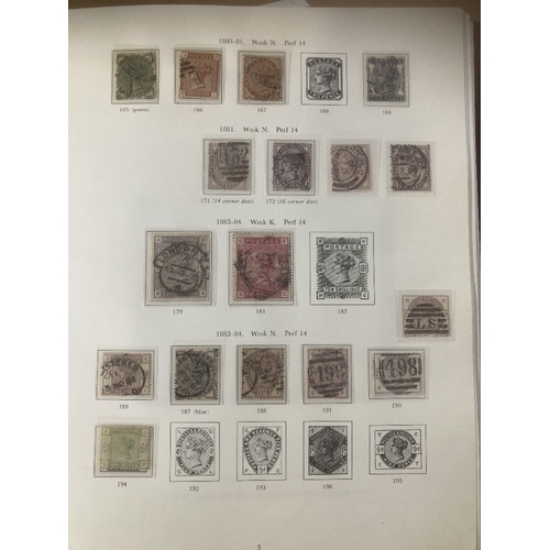 232 - STAMPS : GREAT BRITAIN : Collection mint and used in four albums 1840- 2000. Starting with Penny Bla... 