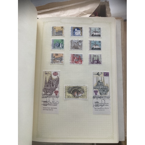 138 - STAMPS : WORLD, a box full with various albums, stockbooks, loose etc. Some useful South America wit... 