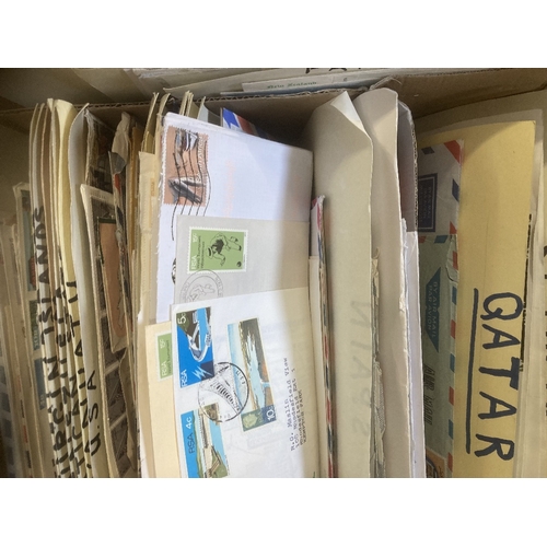 173 - STAMPS : POSTAL HISTORY: Large box of World covers mainly 1970's onwards but some older noted such a... 