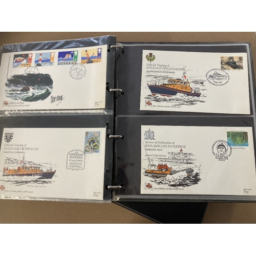 192 - STAMPS : Two albums of RNLI covers, some signed